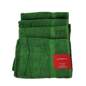 Wondershop Bath Towels, Set of Four, Xmas Green, NWT